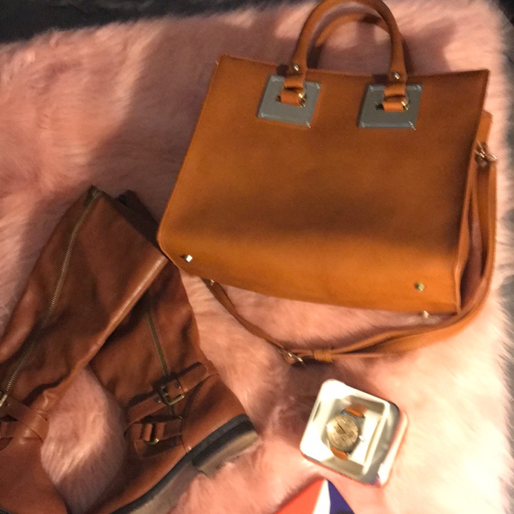 Aldo Purse, Rampage Boots:size 6.5M & fossil watch